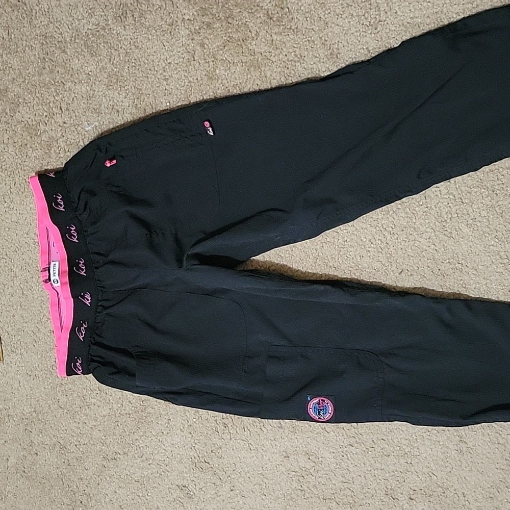 Koi Lite scrub pants, black, xs petite